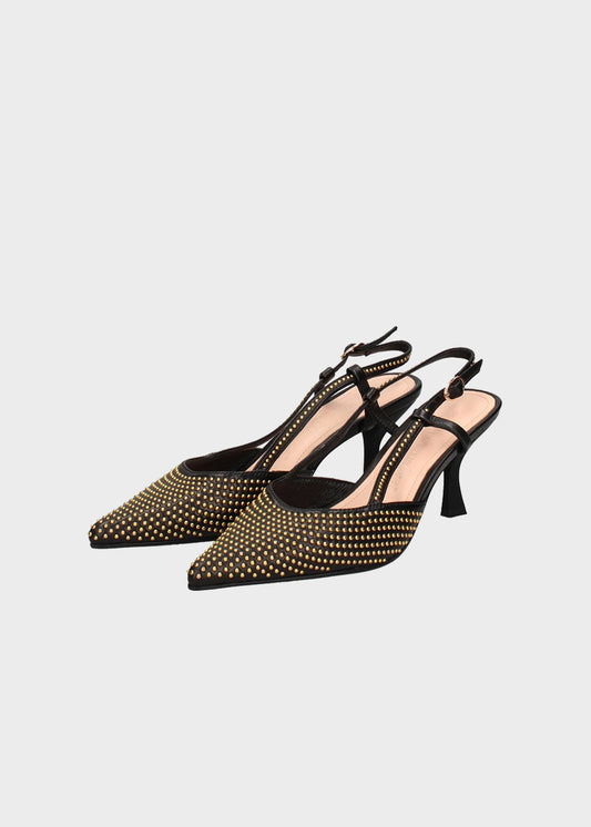 Décolleté in pelle con tacco 6.5 cm