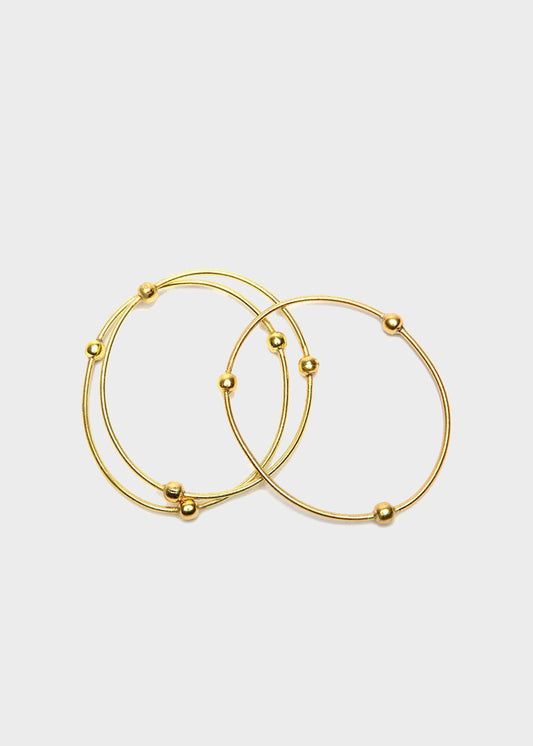 3 Bangles Oval Spheres Bracelet