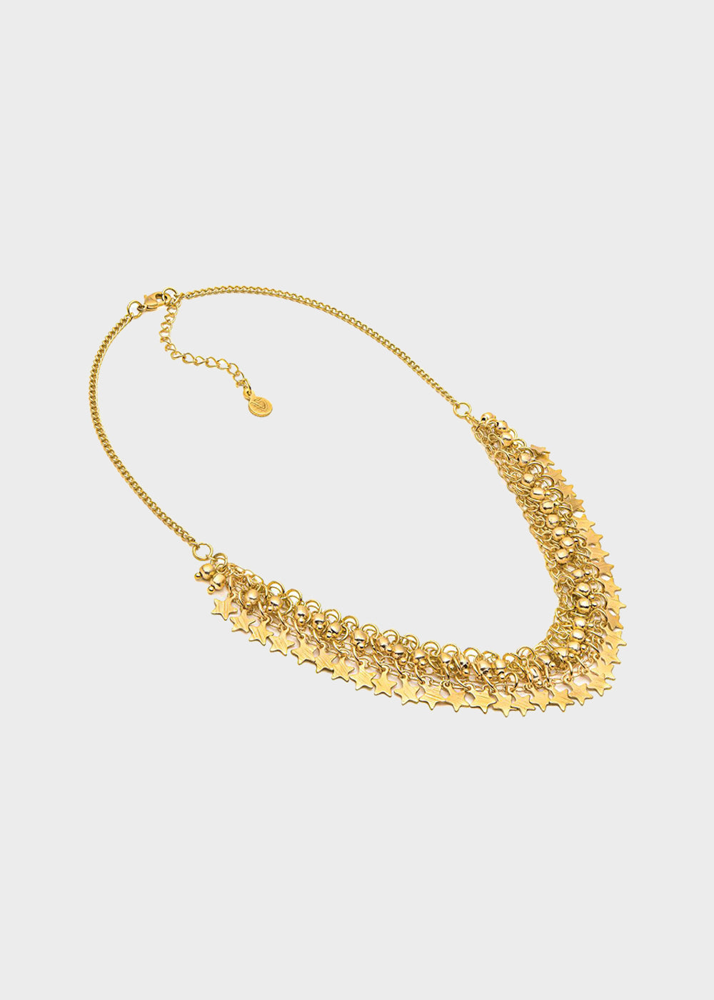 Multi Star and Sphere Mesh Necklace