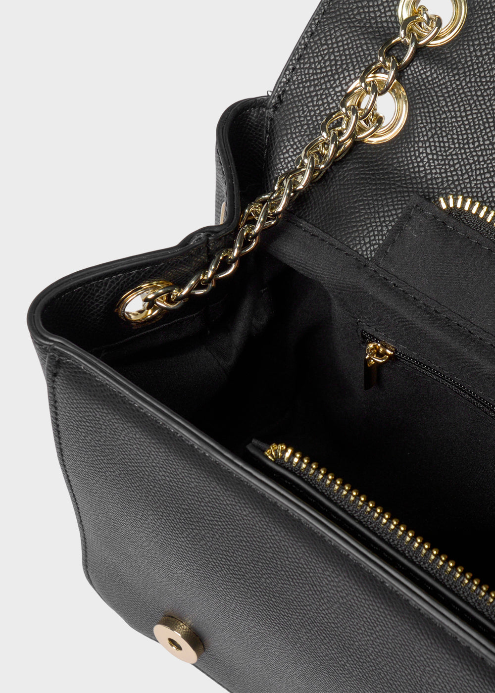 Borsa a tracolla Victoria L GR con pattina e logo metallico