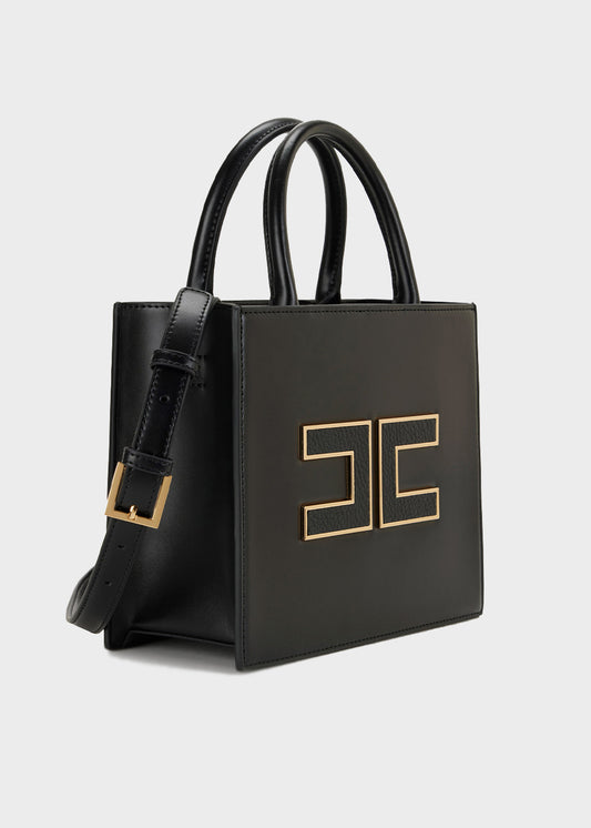 Borsa a mano media con tracolla e logo