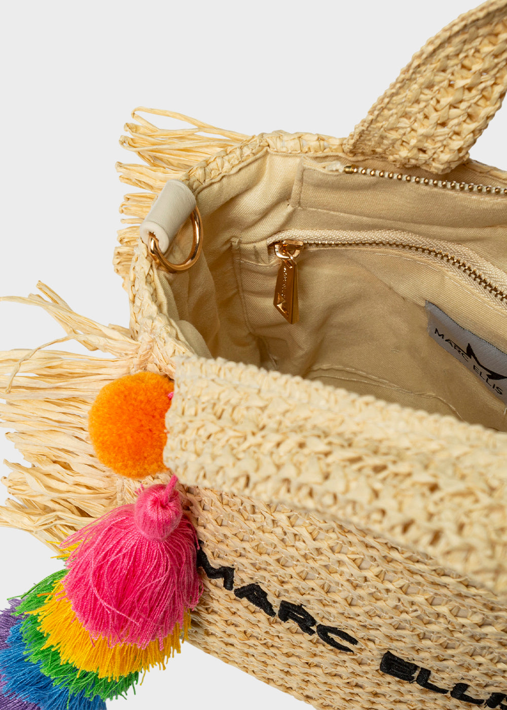 Borsa da Mare piccola Buby S.Claire S in effetto rafia, con tracolla