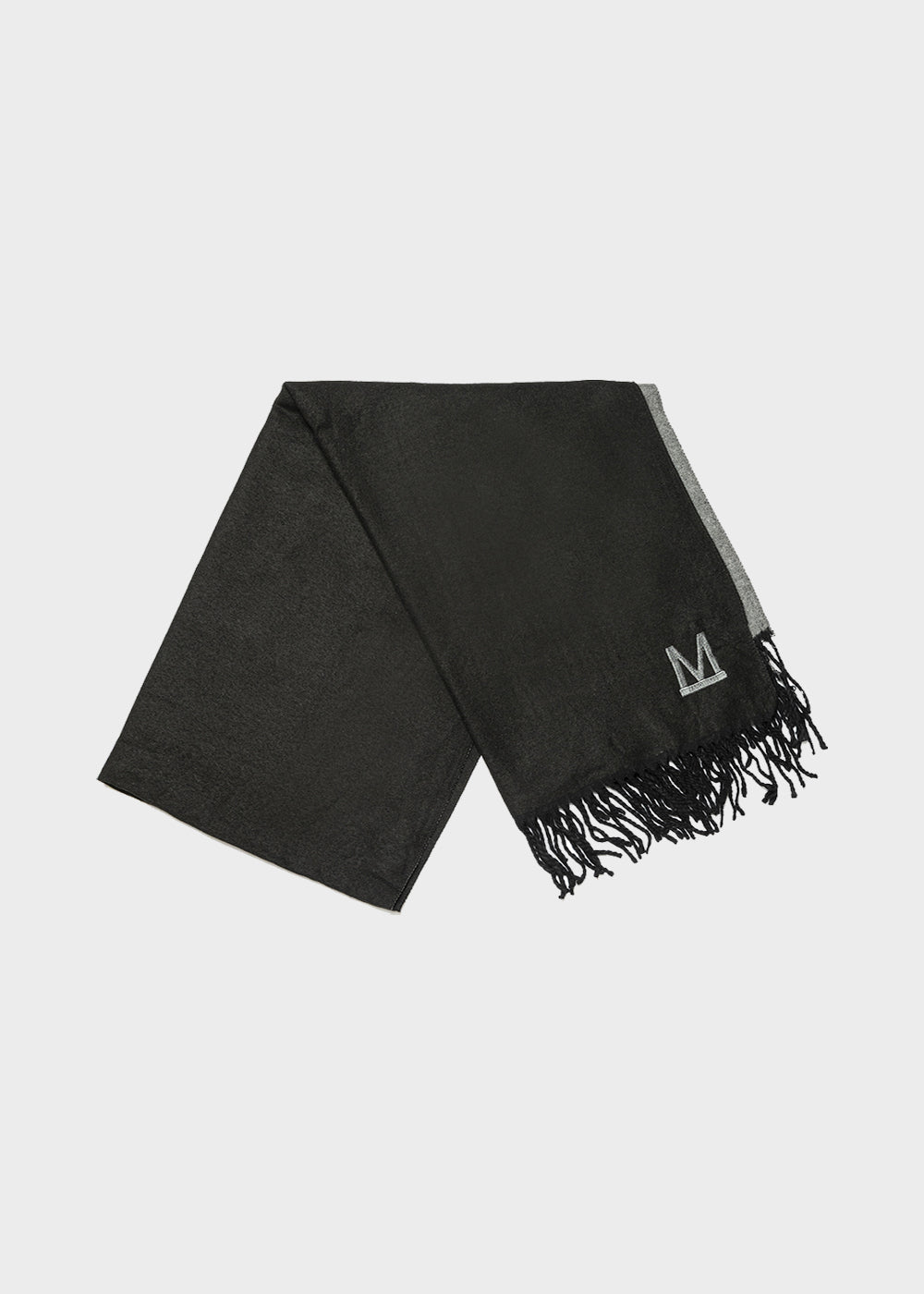 Sciarpone con frange e logo