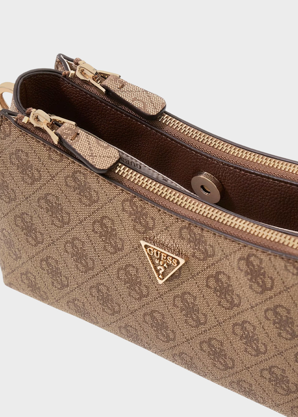 Borsa a spalla Noelle II Mini con doppia zip e logo all over-5