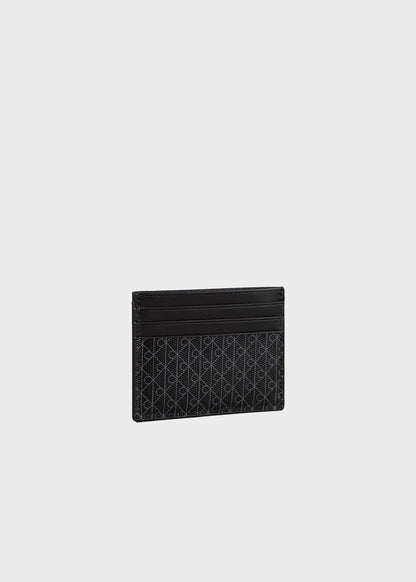 Card holder with all-over monogram logo