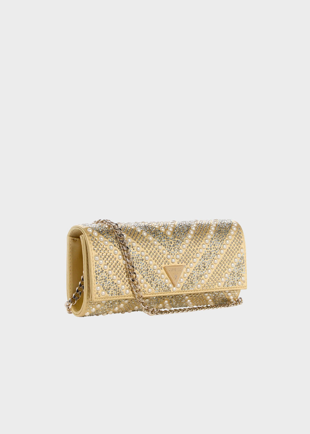 Pochette gioiello Elsie con strass e perline, con tracolla da spalla