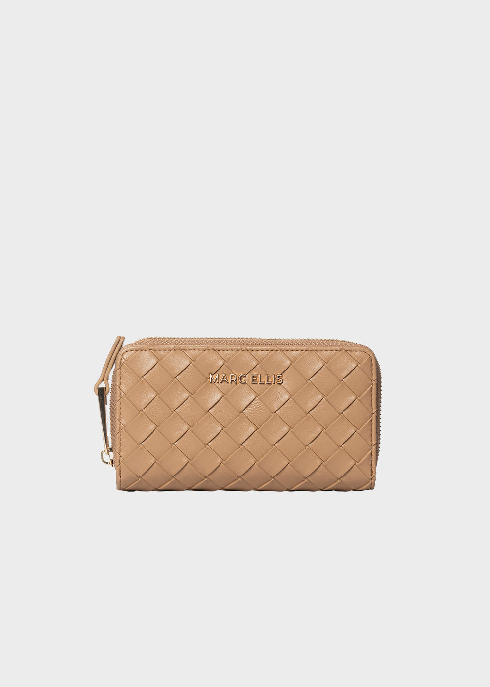 Portafogli Norah Plait con zip e pattina con effetto intreccio