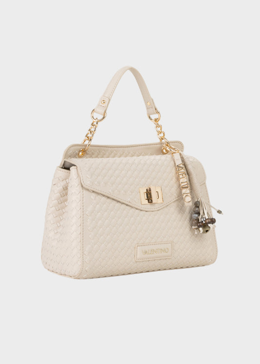 Borsa a mano Gea con tracolla e pattina effetto intreccio