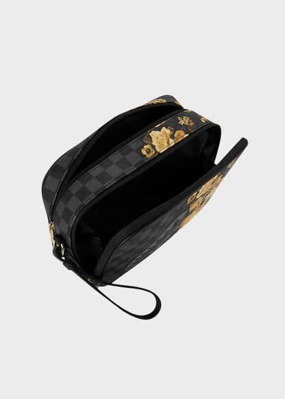 Pochette grande Gold Floral Remix con manico da polso