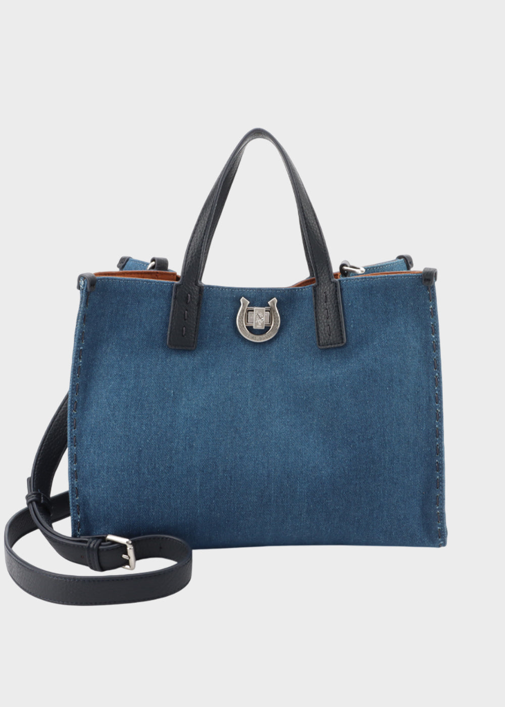 Borsa a mano Middleton D. con tracolla, in denim