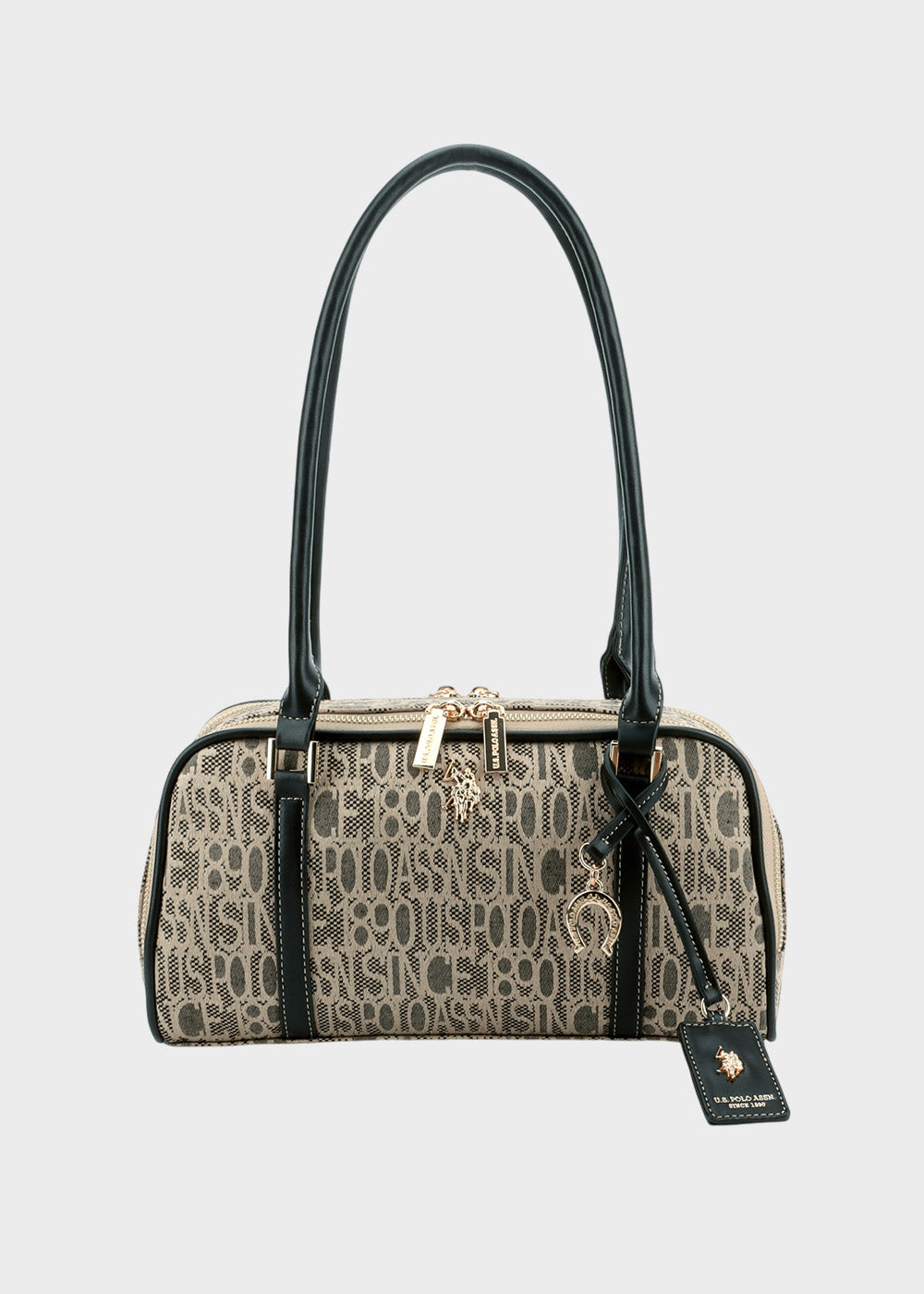 Borsa a spalla Jacquard in tessuto