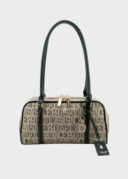 Borsa a spalla Jacquard in tessuto