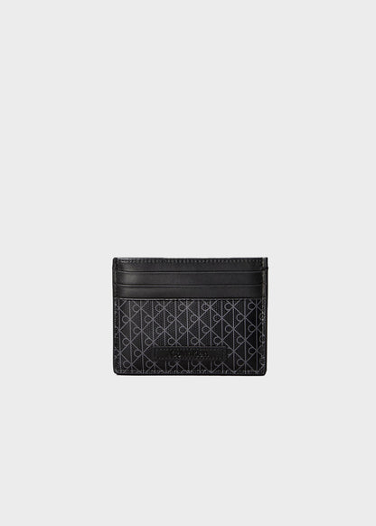 Card holder with all-over monogram logo