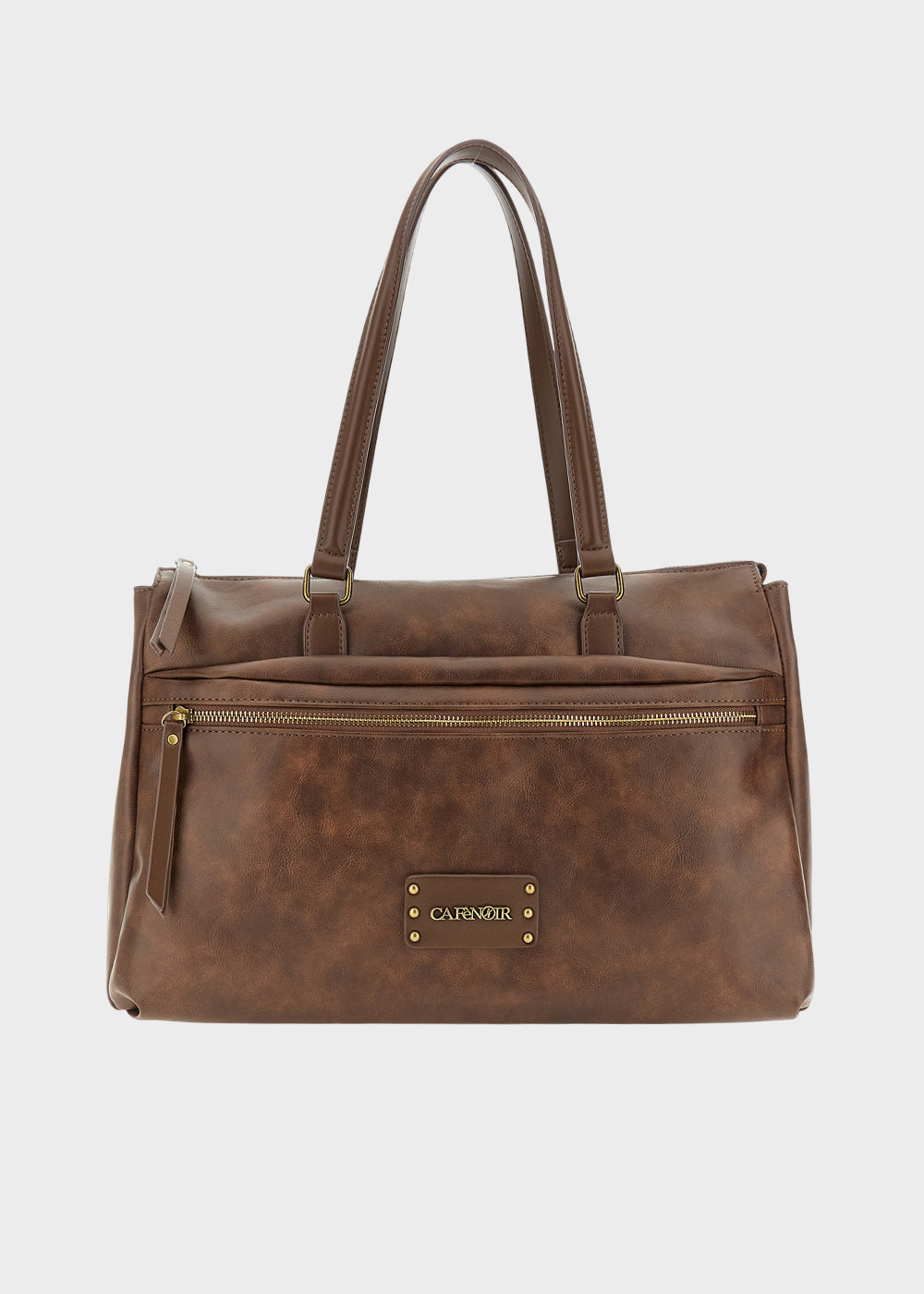 Borsa da spalla con zip frontale-1