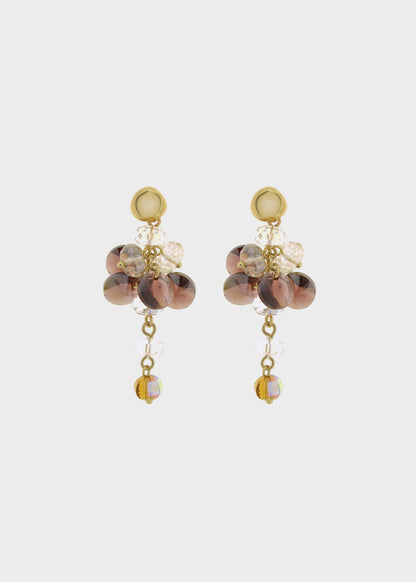 Orecchini pendenti in Metallo color oro con pietre