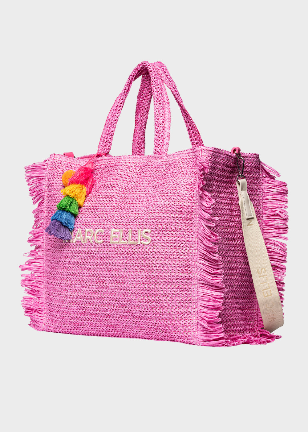 Borsa da Mare Buby S.Claire L in effetto rafia, con tracolla