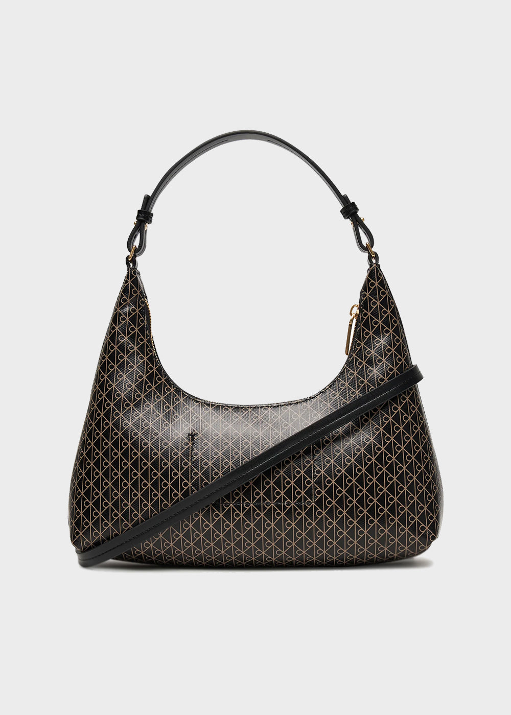 Shoulder bag with all-over monogram logo