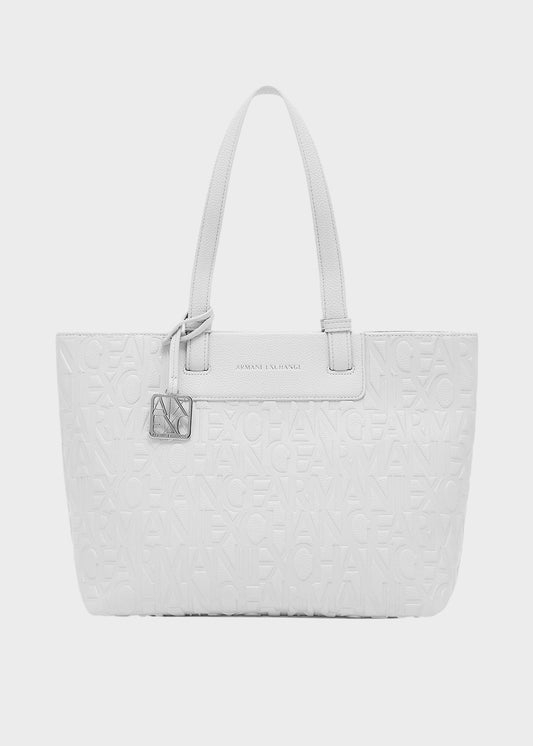 Borsa shopping Liz Pebble M con logo all over