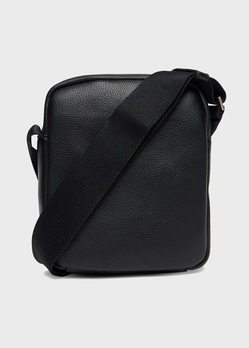 Borsello reporter micro martellato con zip-4