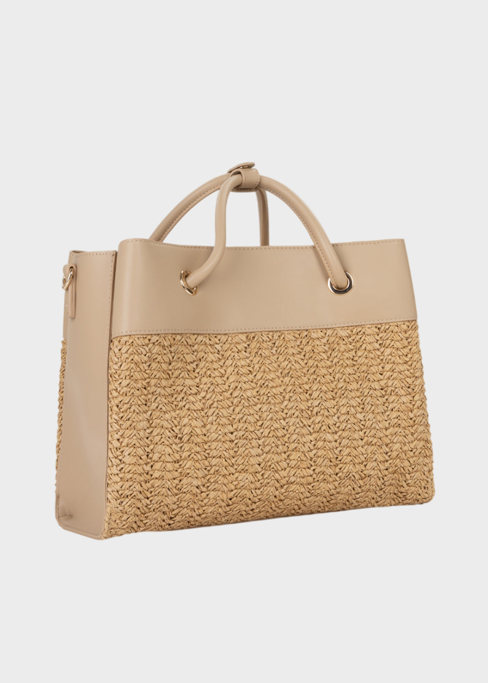 Borsa a mano Alexia Summer con tracolla, in effetto paglia-4