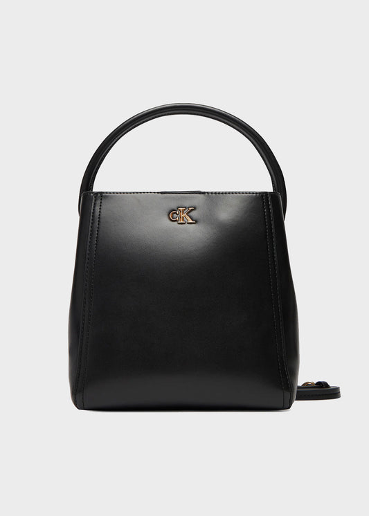 Bucket bag with logo