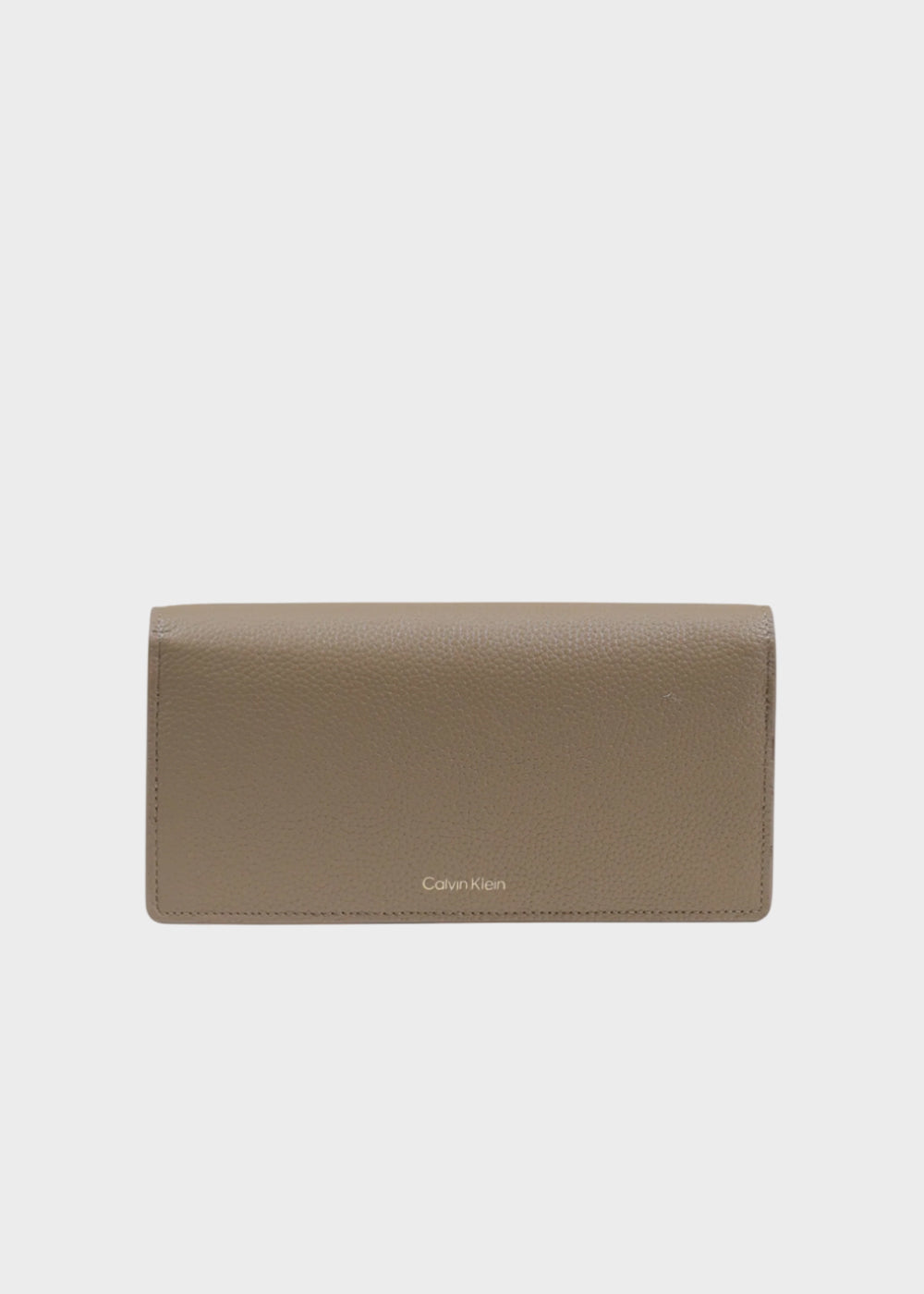 Portafogli con pattina, zip interna e logo metallico