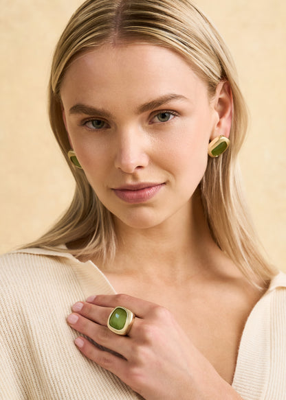 Anello Pia con pietra verde