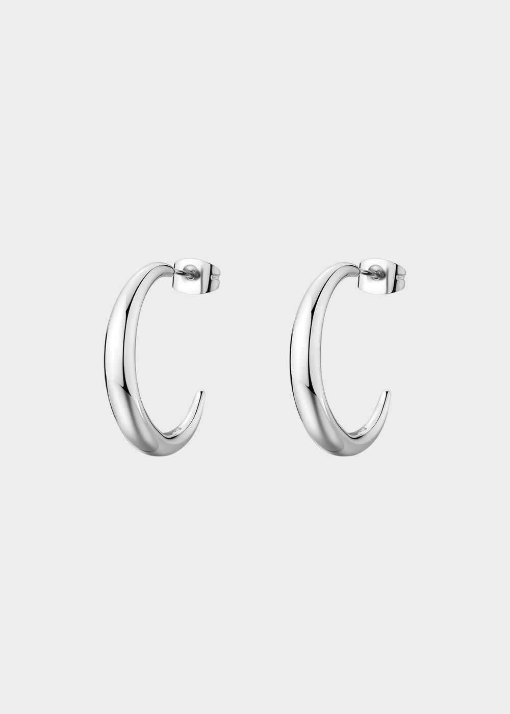 Orecchini a cerchietto Chunky in acciaio
