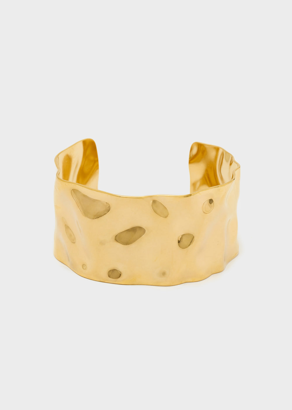 Bracciale martellato aperto in acciaio