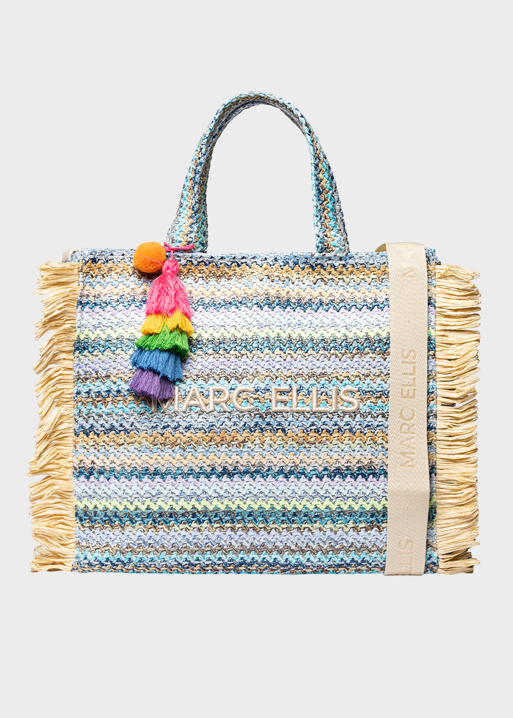 Borsa da Mare Buby S.Claire L in effetto rafia, con tracolla