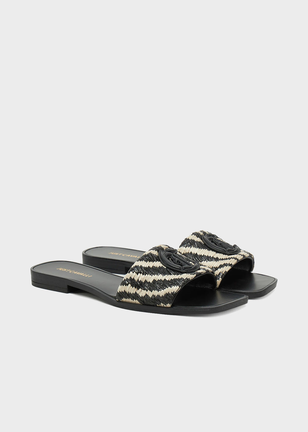 Straw Zebra Slippers