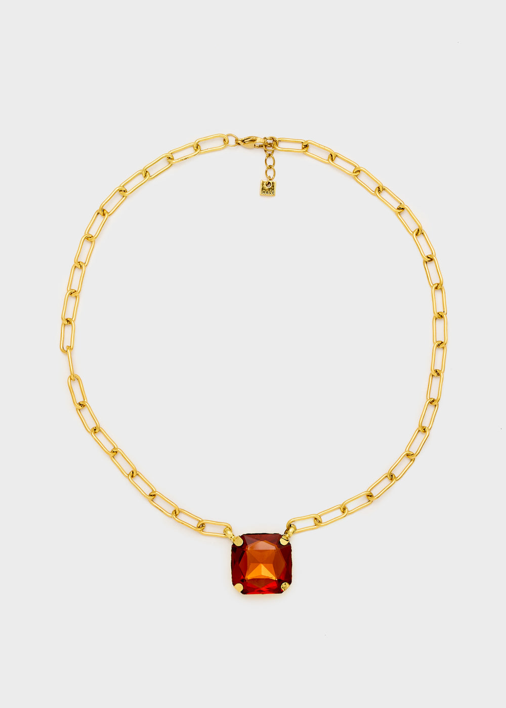 Collana Vale con pietra rossa