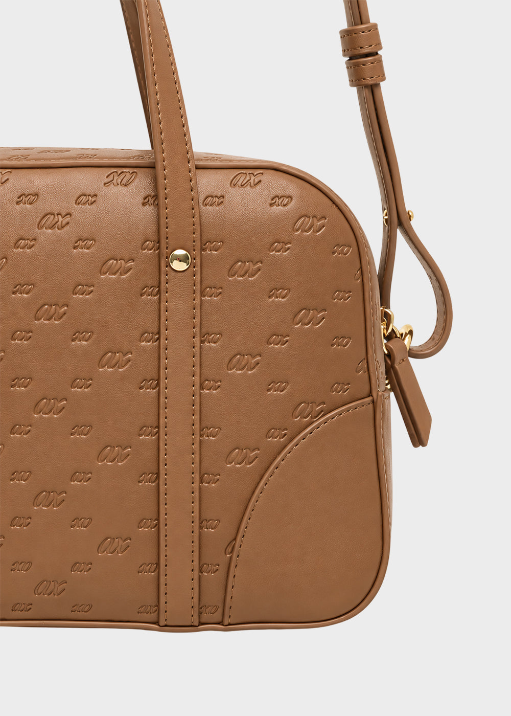 Bauletto a mano Polly Logo M con tracolla e logo all over-3