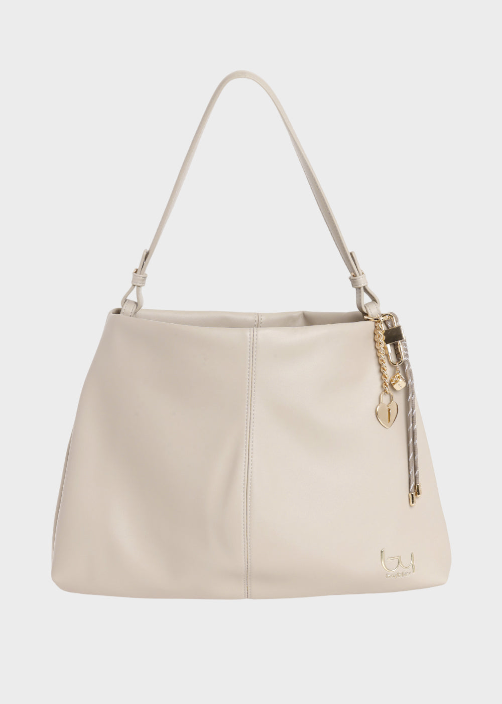 Borsa a spalla morbida Bay con charm-1
