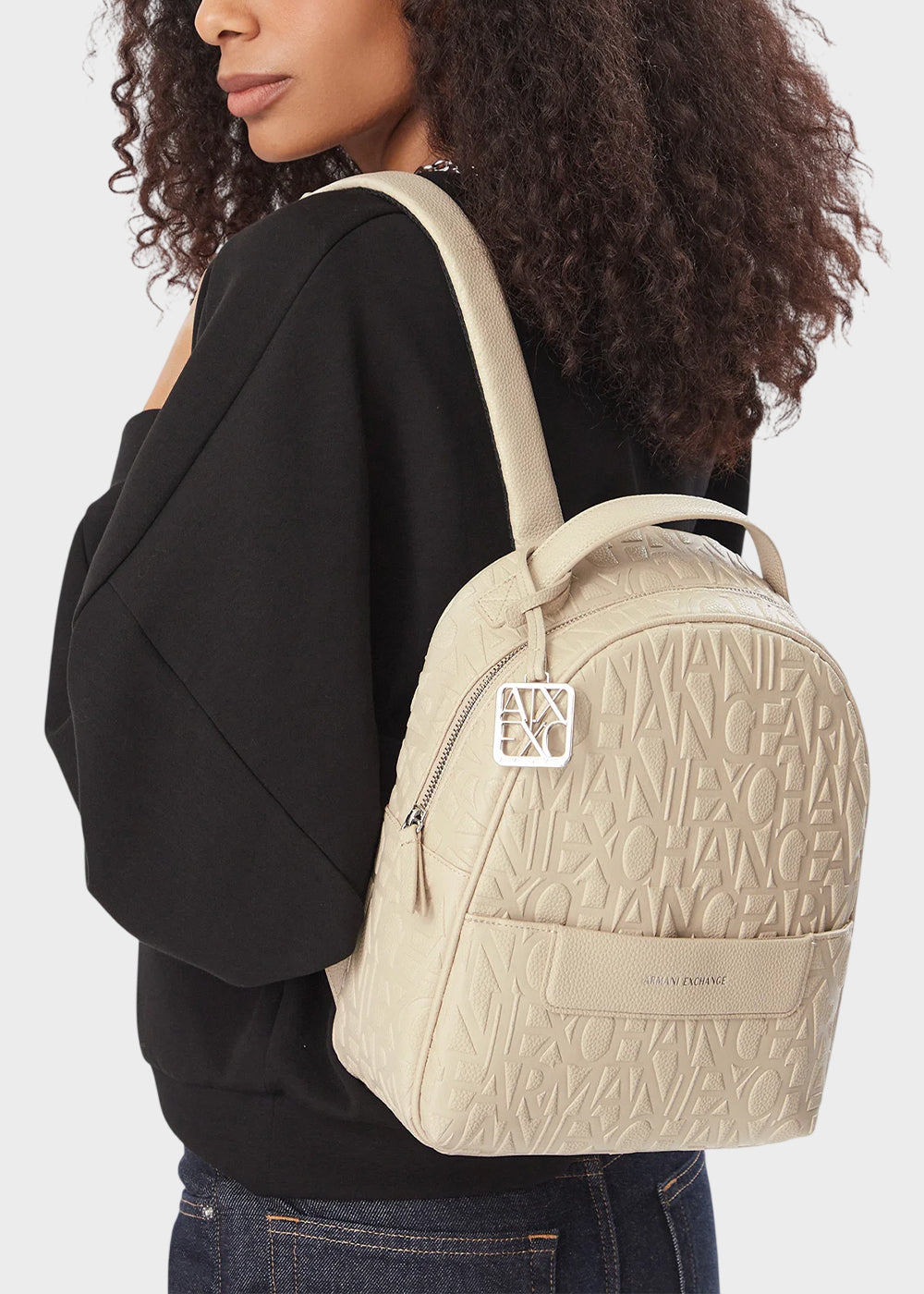 Zaino Liz Pebble S con logo all over-2