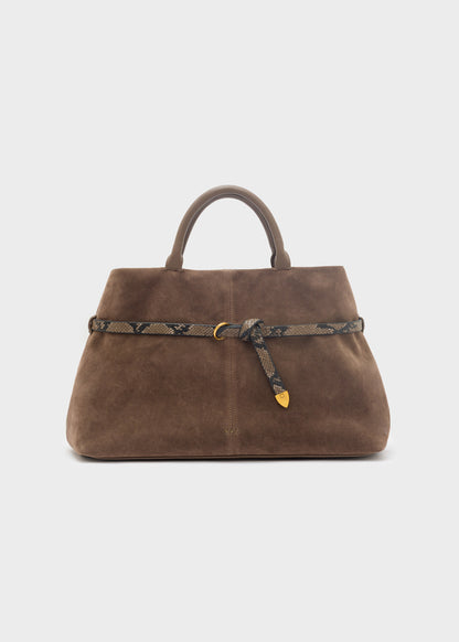 Borsa a mano Melissa con tracolla e dettaglio pitonato