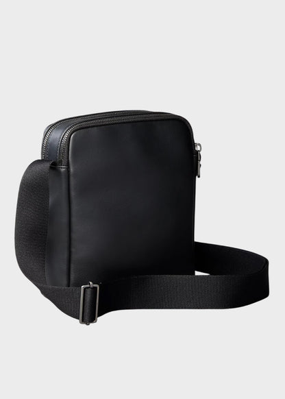 Borsello reporter con monogramma stampato e tasca frontale