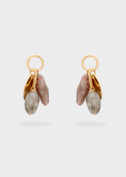 Dangling earrings with stones