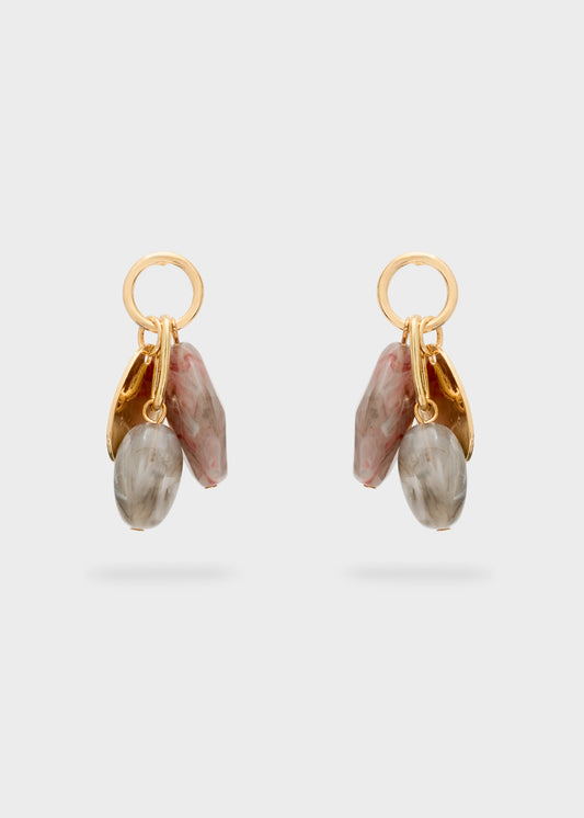 Dangling earrings with stones