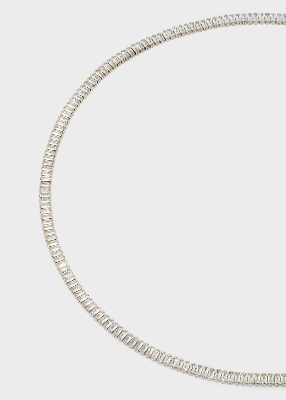 Baguette tennis necklace