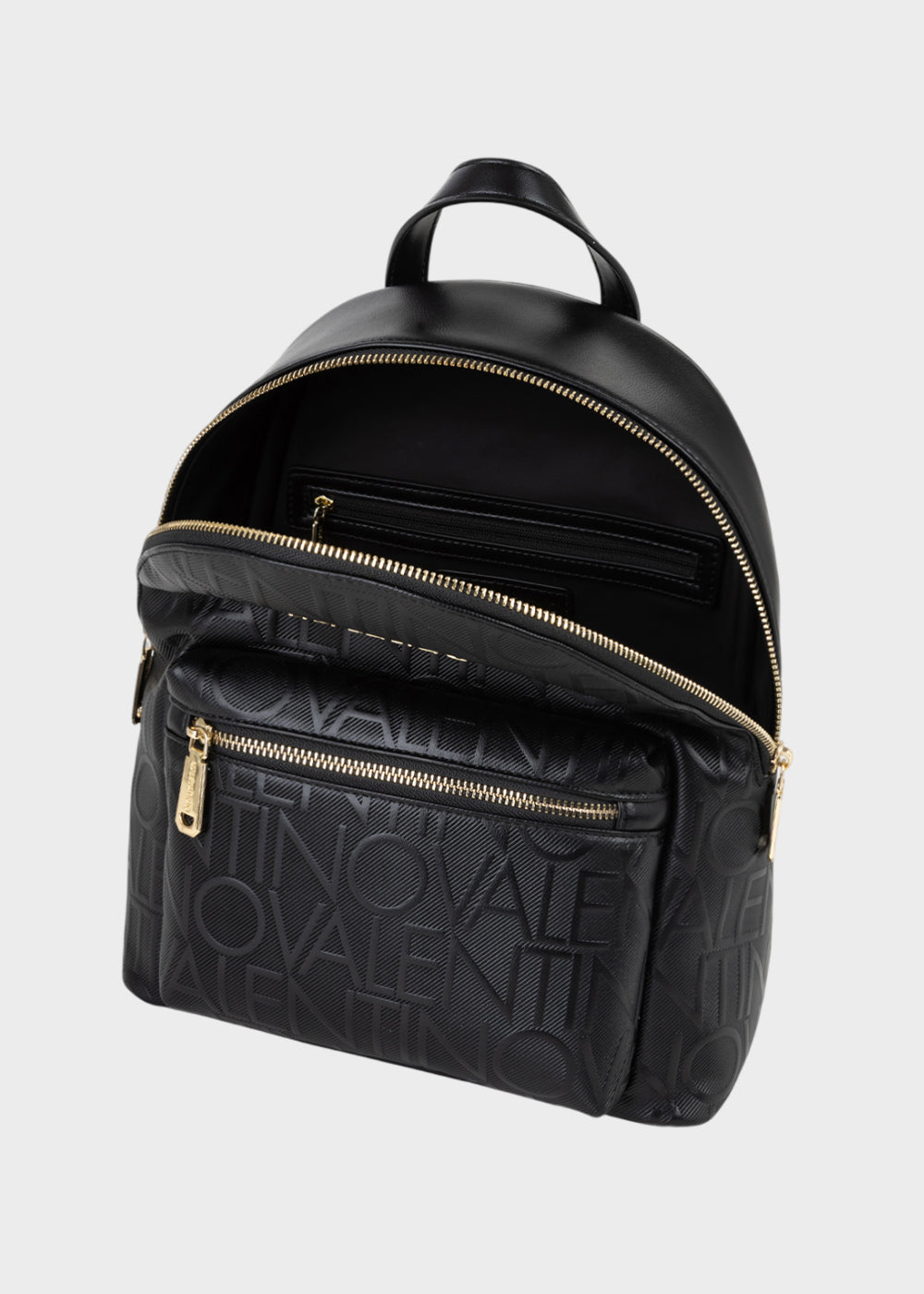 Zaino Ginevra Re con tasca frontale e logo all over