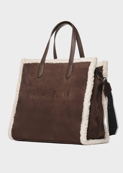 Buby Suede L Soft Handbag with Shoulder Strap