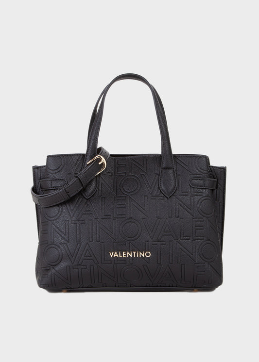 Borsa a mano con tracolla Pansy con logo all over