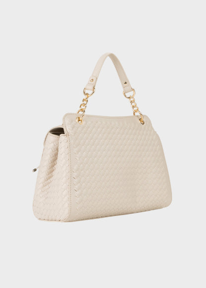 Borsa a mano Gea con tracolla e pattina effetto intreccio