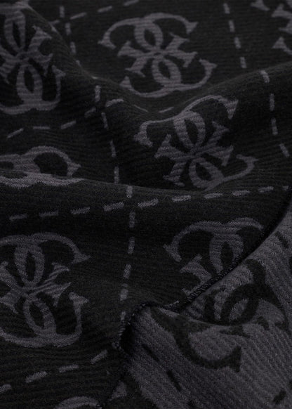 Sciarpa con logo all over e frange (70 x 190 cm)