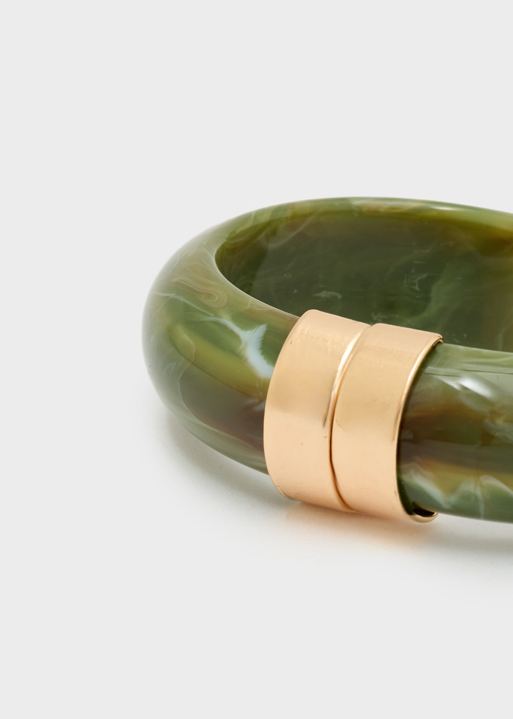 Bracciale Michi dettaglio oro in resina verde