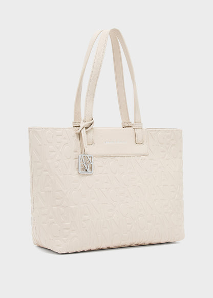 Liz Pebble M shopping bag with all-over logo