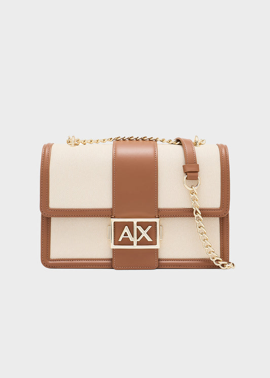 Borsa a tracolla con catena Jodie M in Canvas