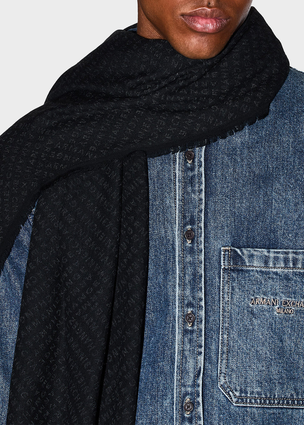 Sciarpa jacquard logo