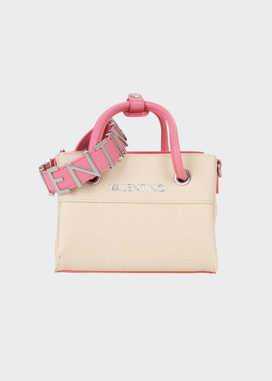 Borsetta a mano Alexia piccola con tracolla in pelle sintetica ad effetto tessuto